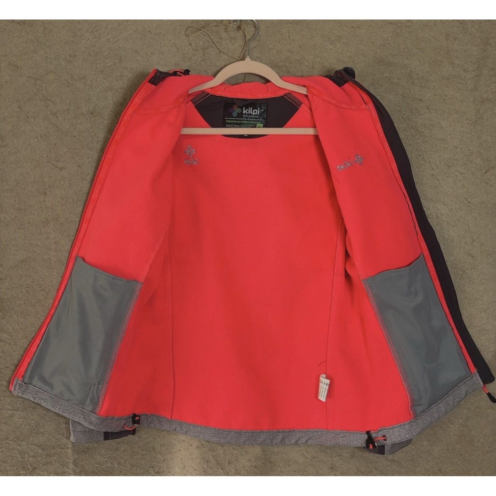 Kilpi Siberium 5000 SRC SS Hooded Jacket Womens Sz M Gray Full ZIp Pocket Ski - Picture 2 of 10